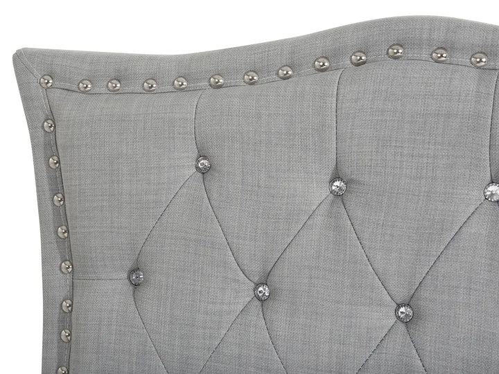 Bed Fabric 160 x 200 cm (EU King Size) Light Grey Minas