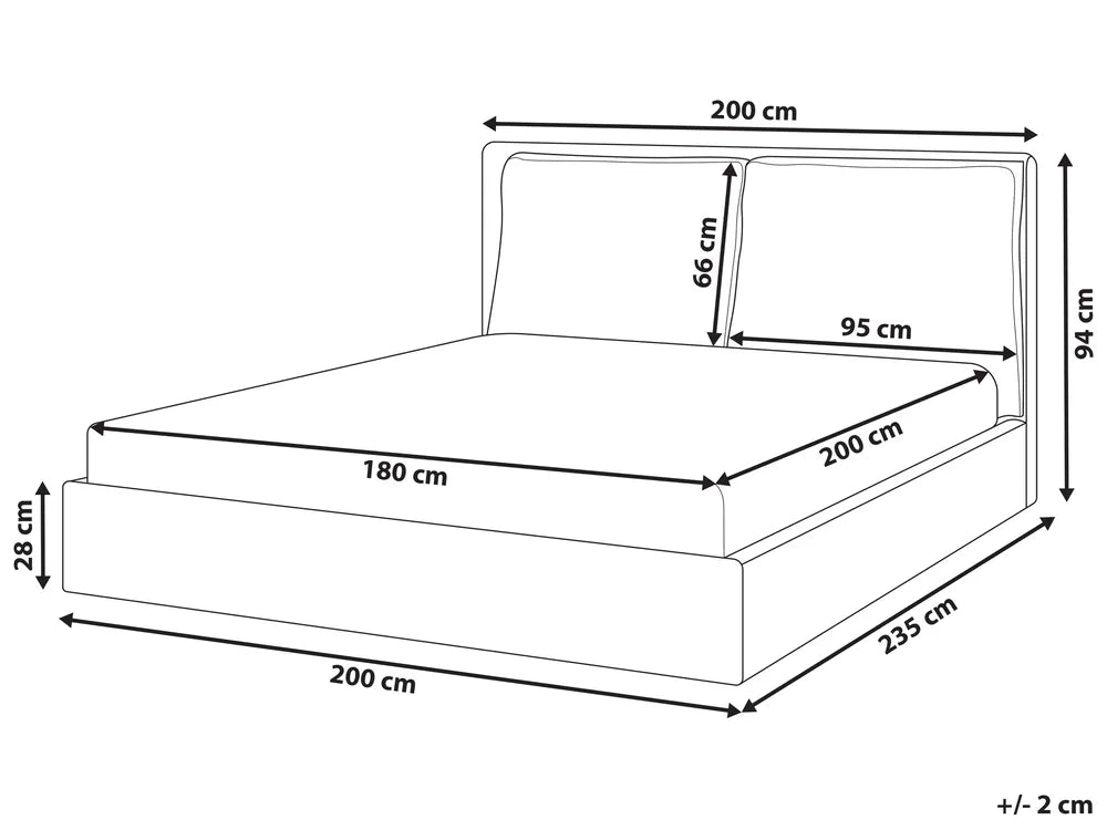 Bed Fabric 180 x 200 cm (EU Super King) Dark Green Tagen