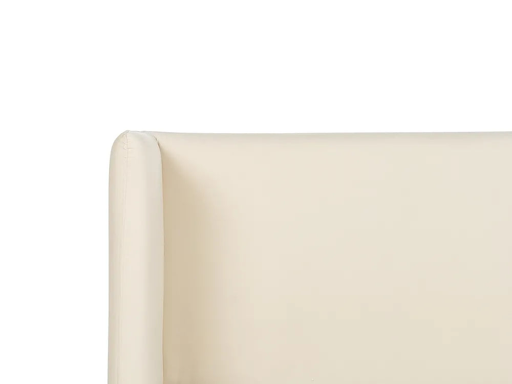 Bed Velvet 160 x 200 cm (EU King Size) Light Beige Eriksay
