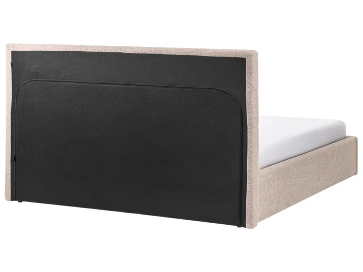 Ottoman Bed Boucle 180 x 200 cm (EU Super King) Beige Myrtle