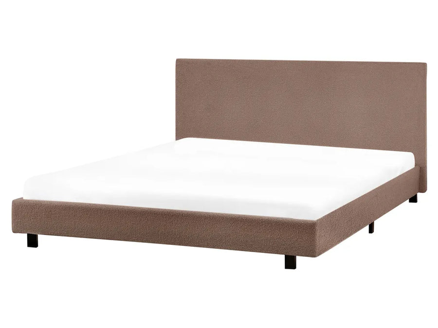 Brown boucle EU super king waterbed