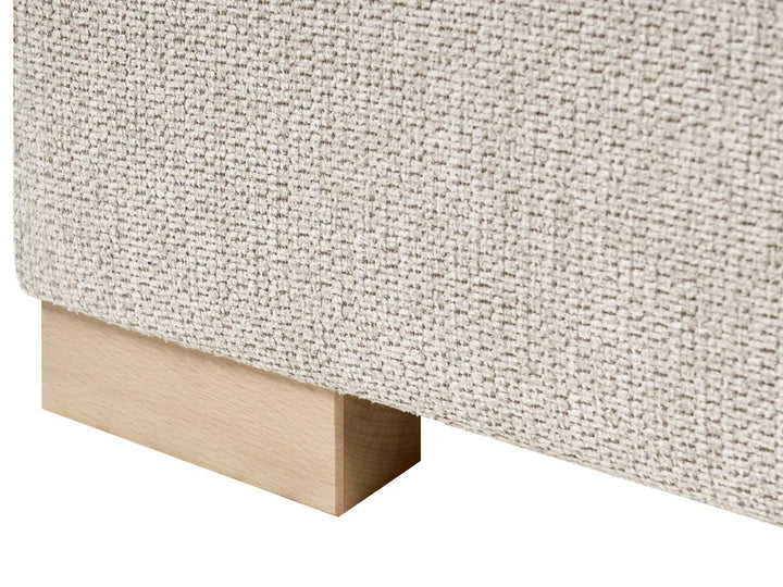Divan Bed with Storage Fabric 180 x 200 cm (EU Super King) Light Beige Kira