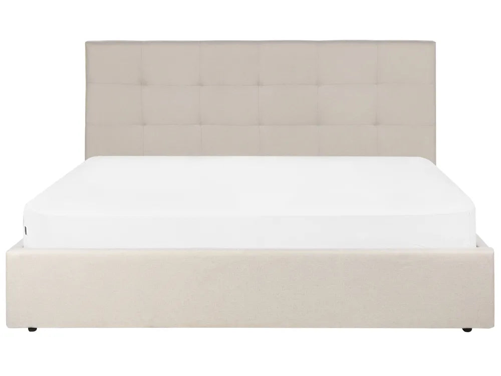 Ottoman Bed Fabric 180 x 200 cm (EU Super King) Beige Myrtle
