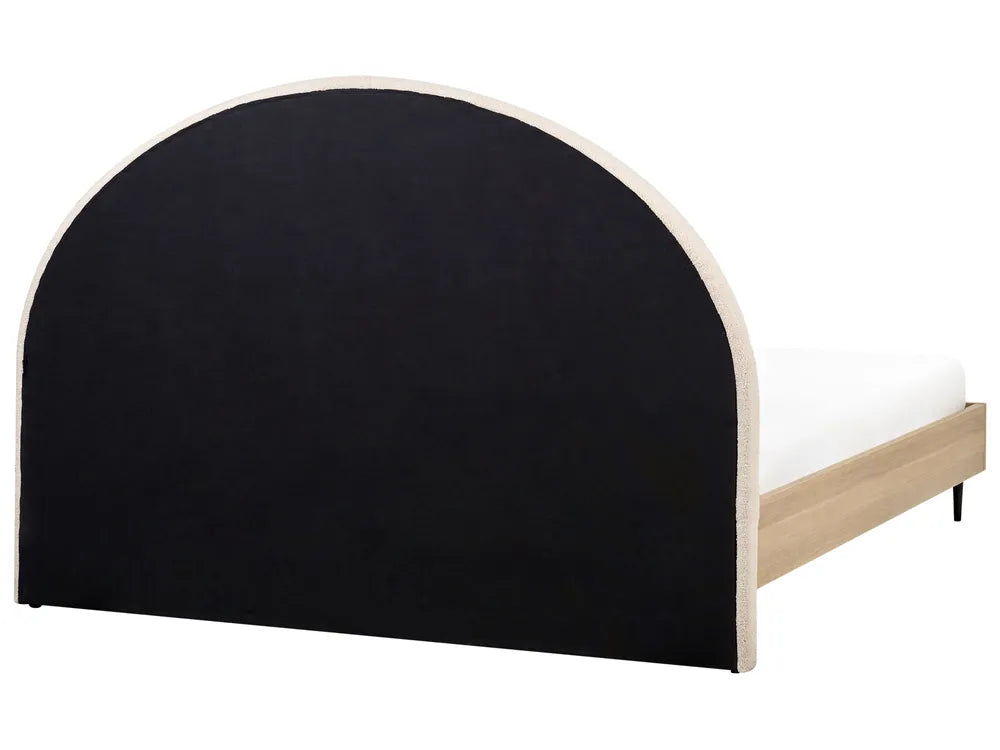Bed Boucle 180 x 200 cm (EU Super King) Beige Lucera