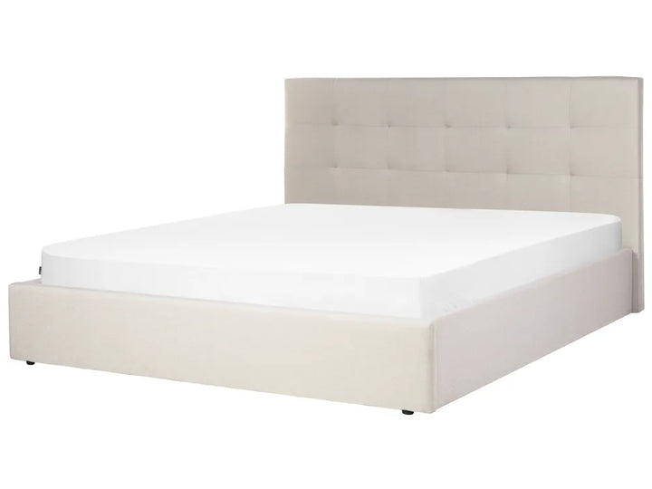 Ottoman Bed Fabric 180 x 200 cm (EU Super King) Beige Myrtle