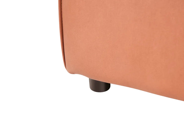 Modular Corner Sofa 3 Seater Faux Leather Golden Brown with Ottoman Right Hand Nova