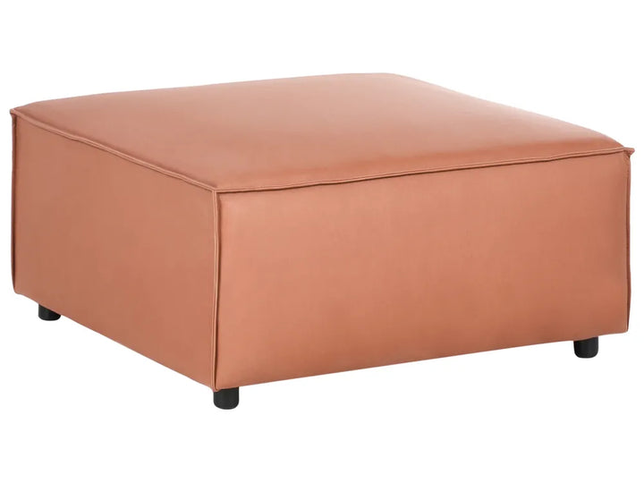 Modular Corner Sofa 3 Seater Faux Leather Golden Brown with Ottoman Right Hand Nova