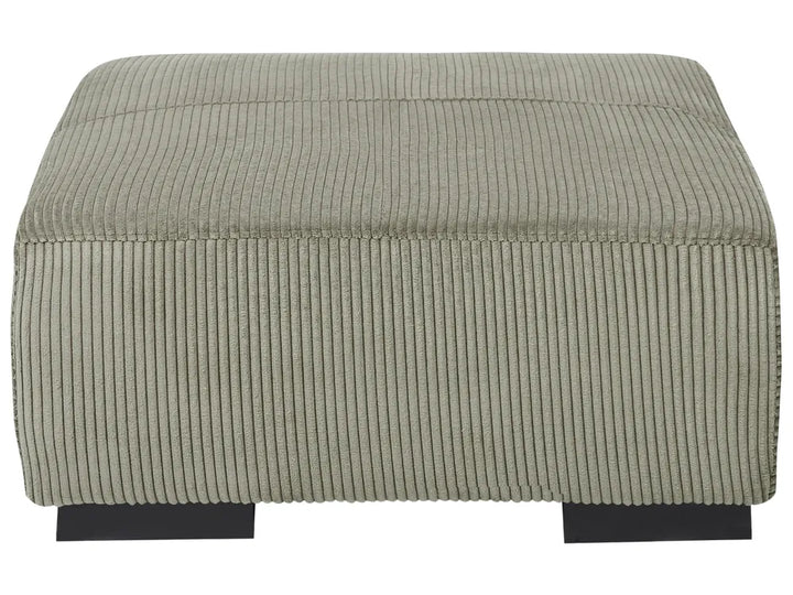 Corner Sofa 4 Seater Corduroy Green with Ottoman Right Hand Lecanto