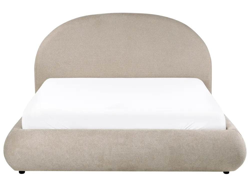 Ottoman Bed Fabric 160 x 200 cm (EU King Size) Taupe Willma