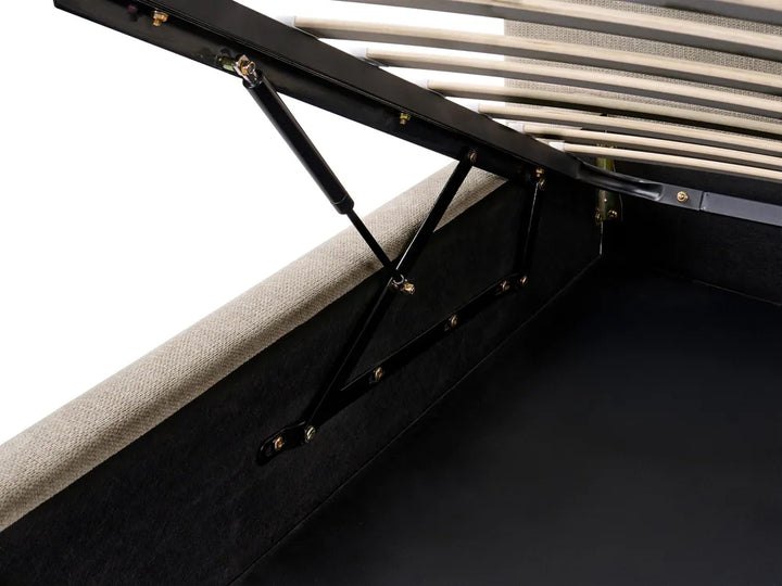 Ottoman Bed Fabric 160 x 200 cm (EU King Size) Taupe Willma