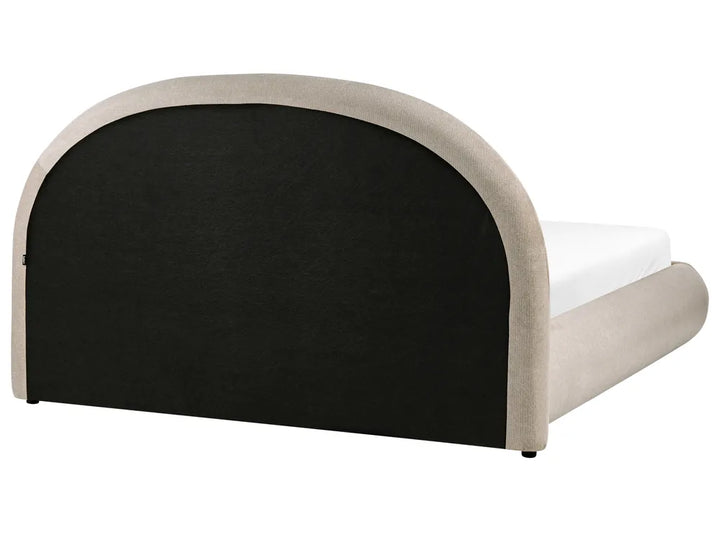 Ottoman Bed Fabric 160 x 200 cm (EU King Size) Taupe Willma
