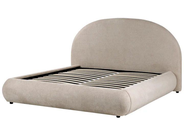 Ottoman Bed Fabric 160 x 200 cm (EU King Size) Taupe Willma