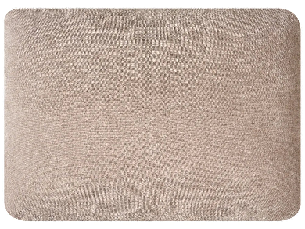 Corner Sofa Bed 3 Seater Chenille Light Brown Right Hand Keshvi