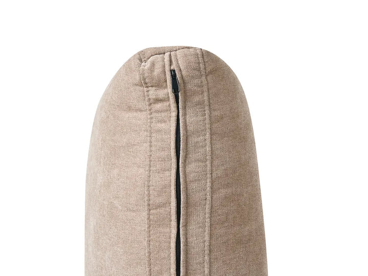 Corner Sofa Bed 3 Seater Chenille Light Brown Right Hand Keshvi