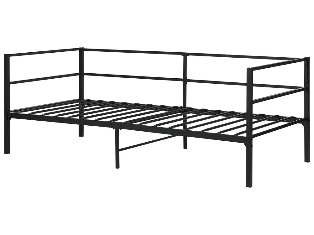 Bed Metal 90 x 200 cm (EU Single) Black Dhima