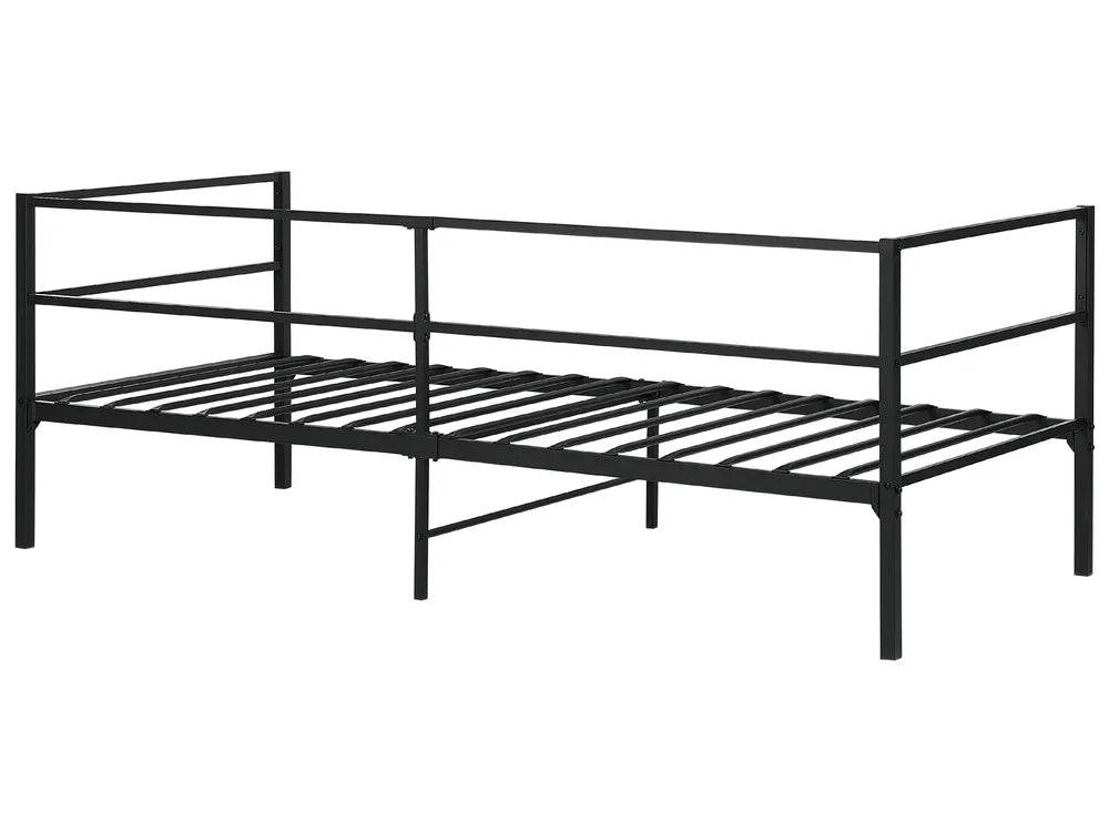 Bed Metal 90 x 200 cm (EU Single) Black Dhima