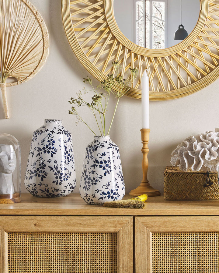 Maroneia Flower Vase Stoneware 25 cm White