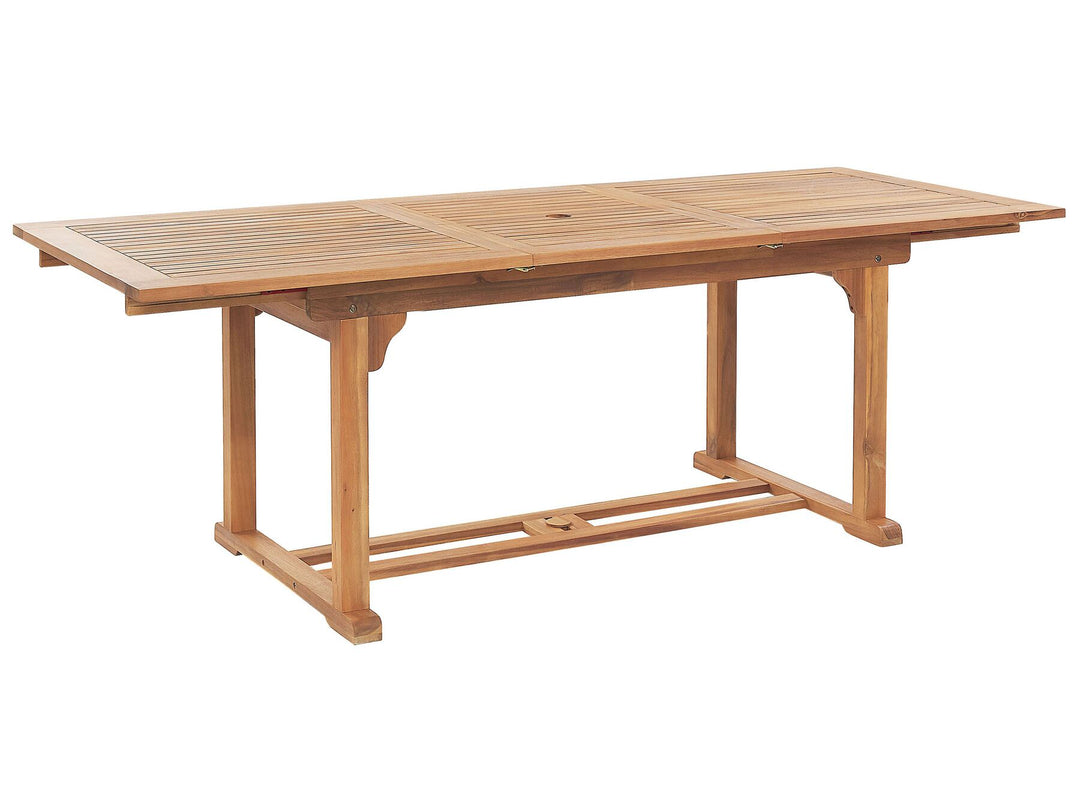 Java Extending Garden Dining Table 160/220 cm 90 cm Acacia Wood Light Brown