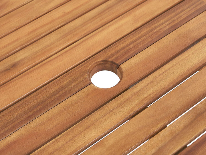 Java Extending Garden Dining Table 160/220 cm 90 cm Acacia Wood Light Brown