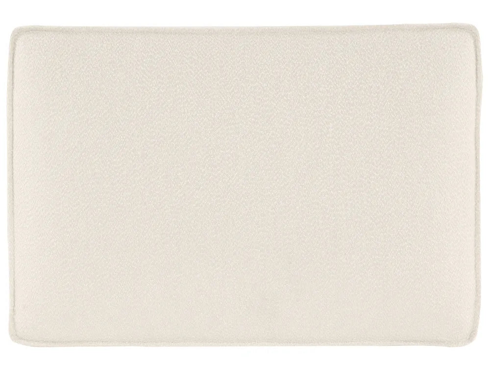 Corner Sofa Boucle Light Beige with Ottoman Left Hand Adna