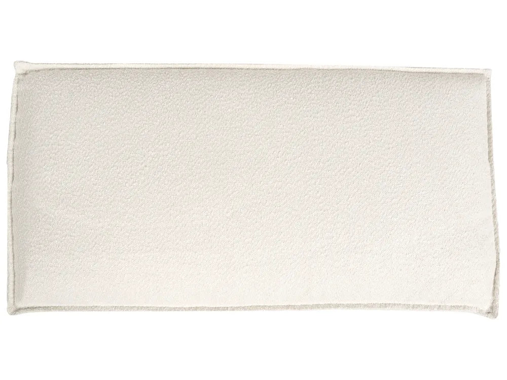 Corner Sofa Boucle Light Beige with Ottoman Left Hand Adna