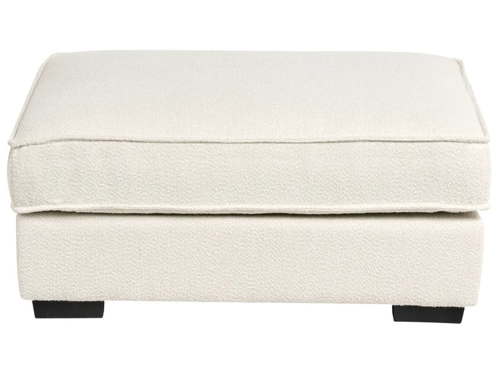 Corner Sofa Boucle Light Beige with Ottoman Left Hand Adna