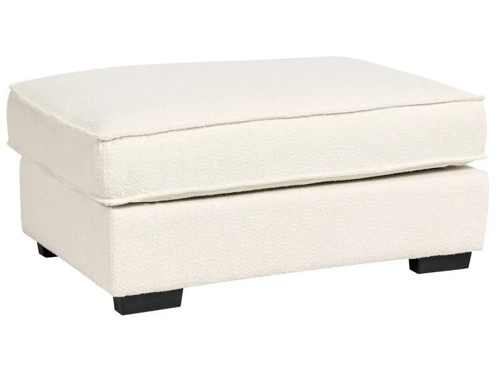 Corner Sofa Boucle Light Beige with Ottoman Left Hand Adna