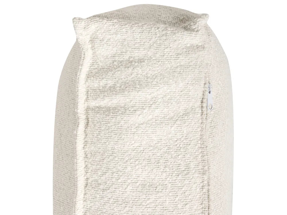 Corner Sofa Boucle Light Beige with Ottoman Left Hand Adna