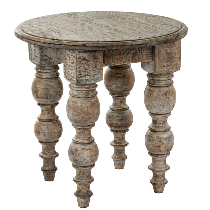 Rutland Collection Round Side Table - Brown