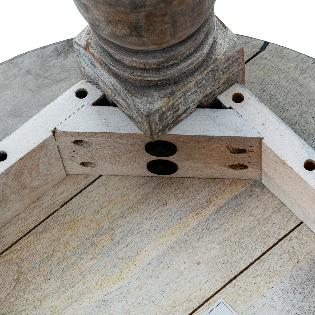 Rutland Collection Round Side Table - Brown