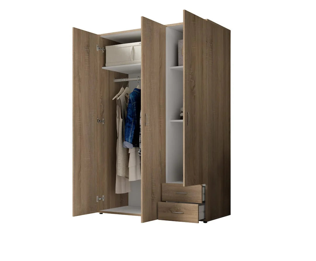 Hinged Door Wardrobe 120cm Oak Sonoma Elima