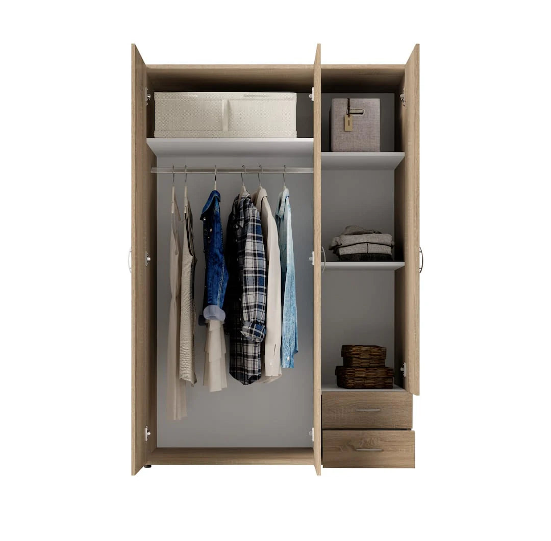 Hinged Door Wardrobe 120cm Oak Sonoma Elima