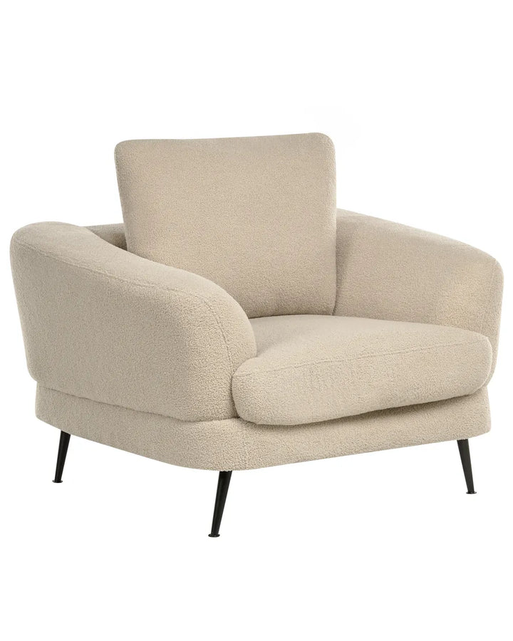 Armchair Boucle Light Beige Cleo