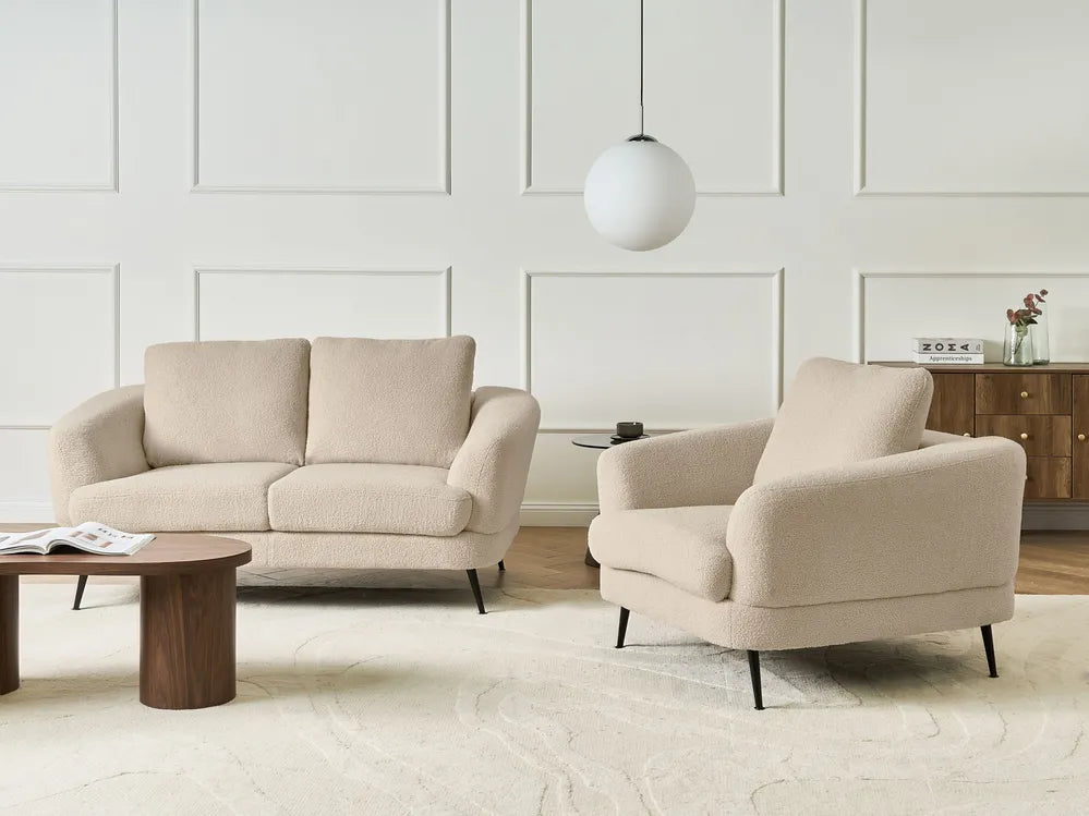 Armchair Boucle Light Beige Cleo