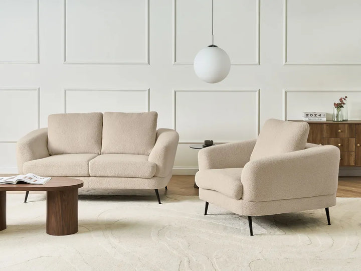 Armchair Boucle Light Beige Cleo