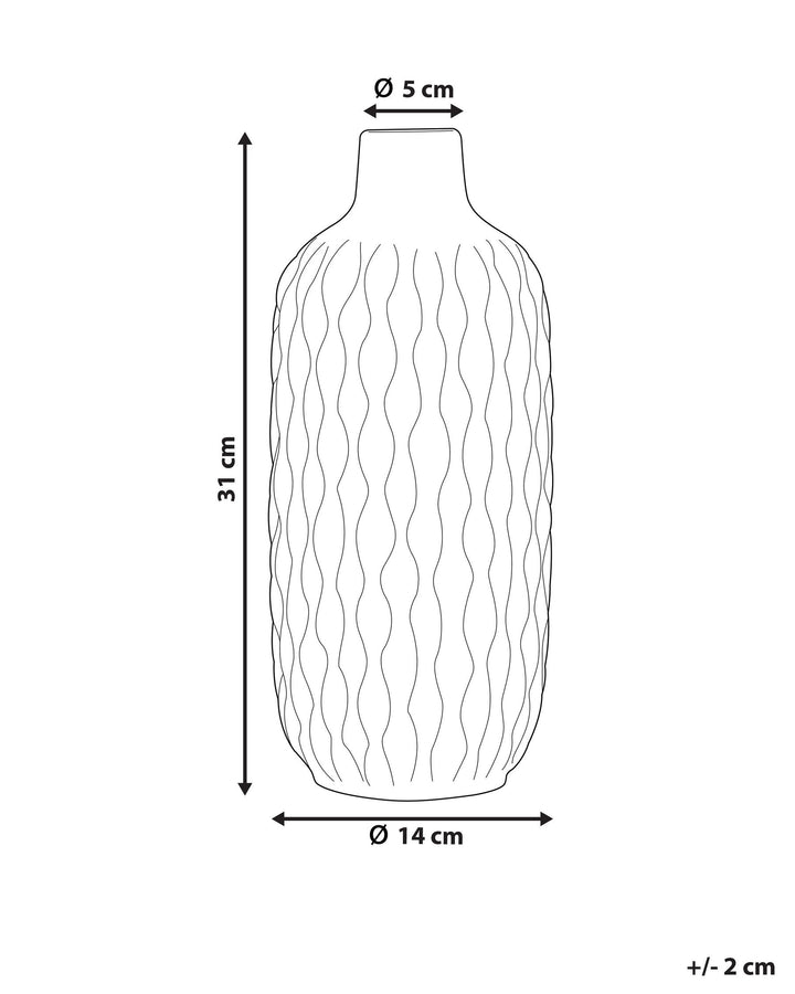 Emar Decorative Vase Stoneware 31 cm Black