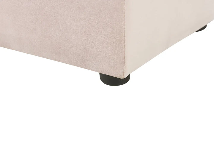 Bed with Storage Bench Velvet 180 x 200 cm (EU Super King) Pastel Pink Angel