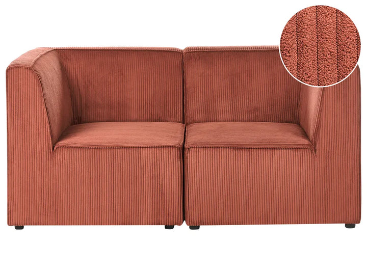 Sofa 2 Seater Corduroy Dark Red Ilkeston