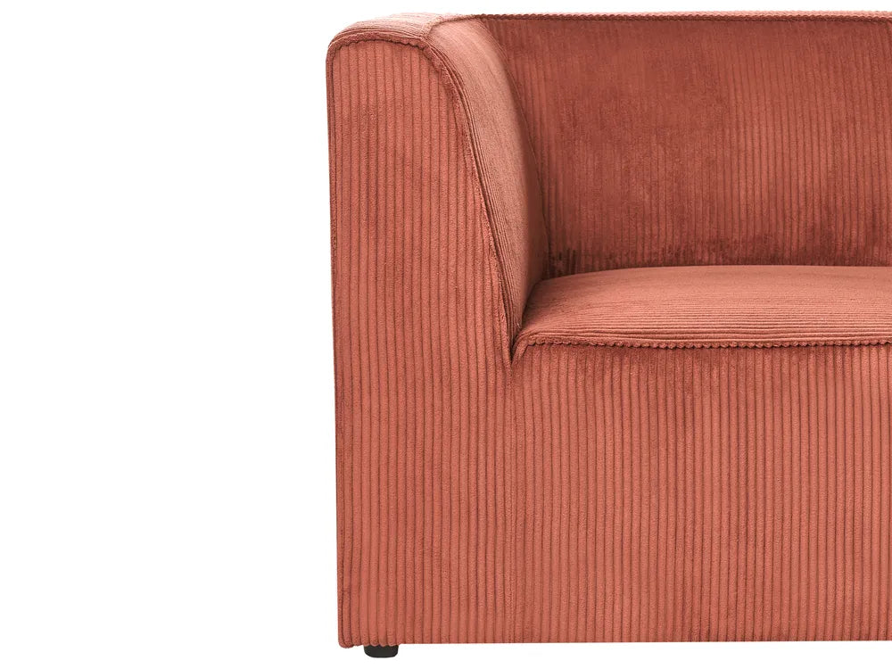 Sofa 2 Seater Corduroy Dark Red Ilkeston