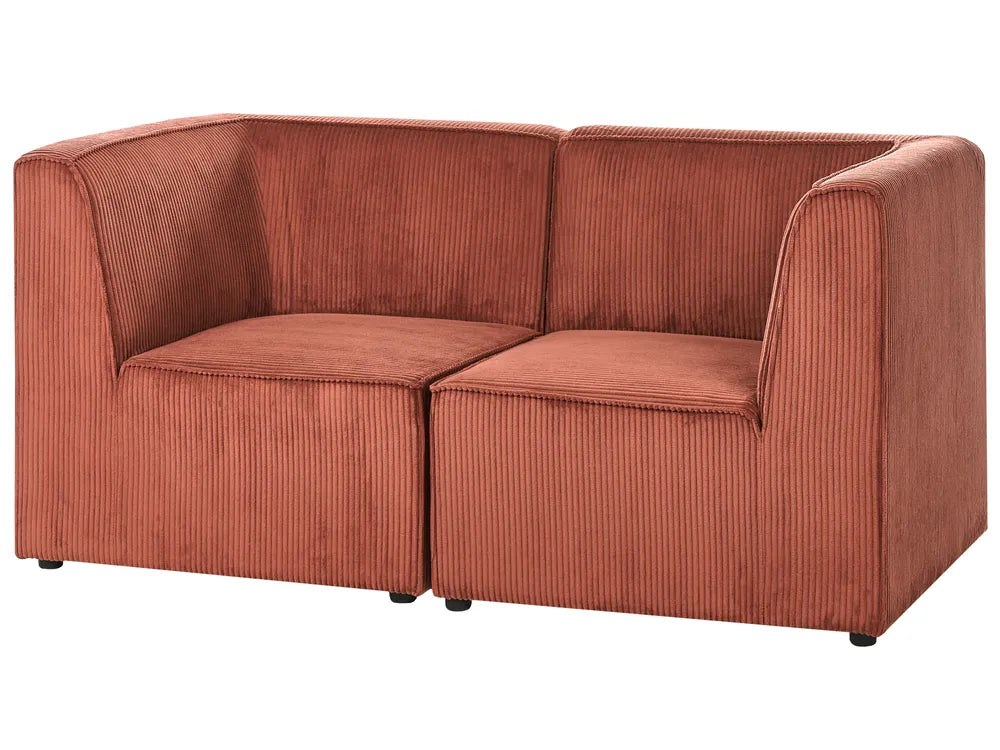Sofa 2 Seater Corduroy Dark Red Ilkeston