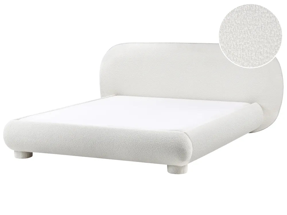 Bed Boucle 160 x 200 cm (EU King Size) Off-White Bensu