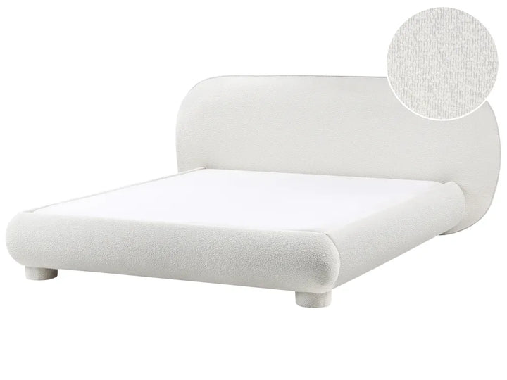 Bed Boucle 160 x 200 cm (EU King Size) Off-White Bensu