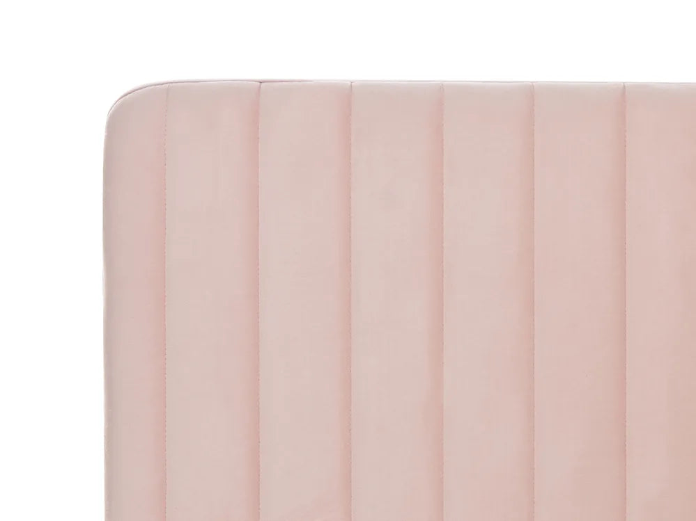 Bed Velvet 180 x 200 cm (EU Super King) Pastel Pink Shila