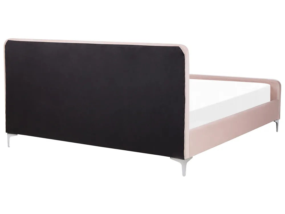 Bed Velvet 180 x 200 cm (EU Super King) Pastel Pink Shila
