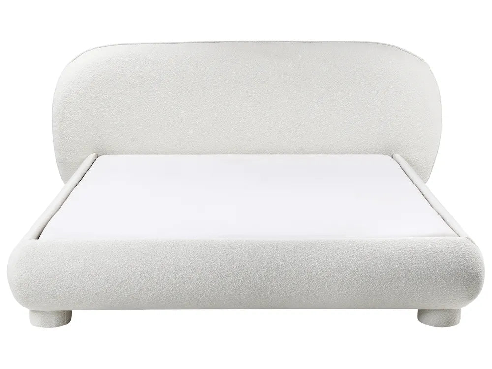 Bed Boucle 160 x 200 cm (EU King Size) Off-White Bensu