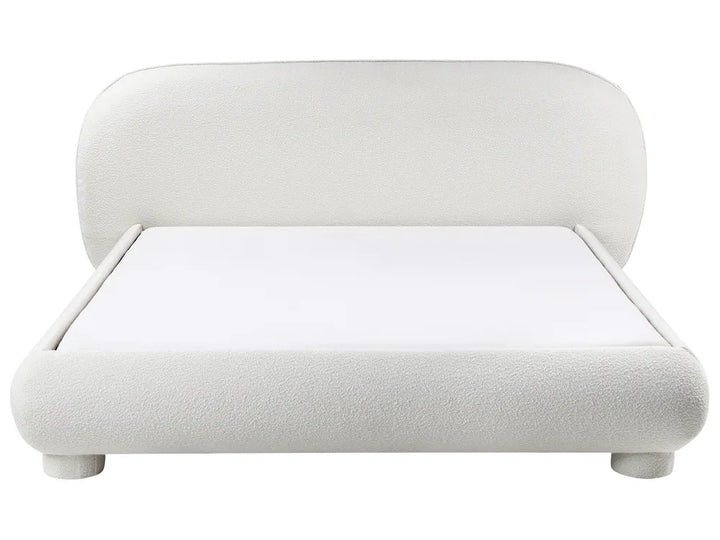 Bed Boucle 160 x 200 cm (EU King Size) Off-White Bensu