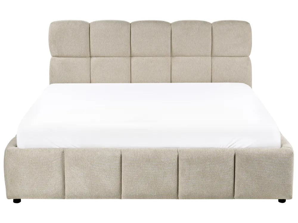 Ottoman Bed Fabric 160 x 200 cm (EU King Size) Taupe Berus