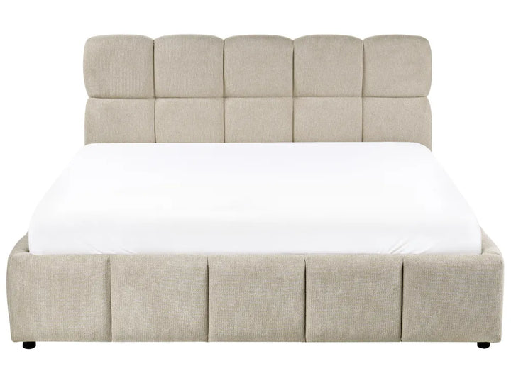 Ottoman Bed Fabric 160 x 200 cm (EU King Size) Taupe Berus