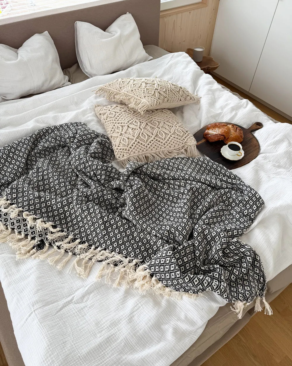 Divan Bed Fabric 180 x 200 cm (EU Super King) Beige Ardin