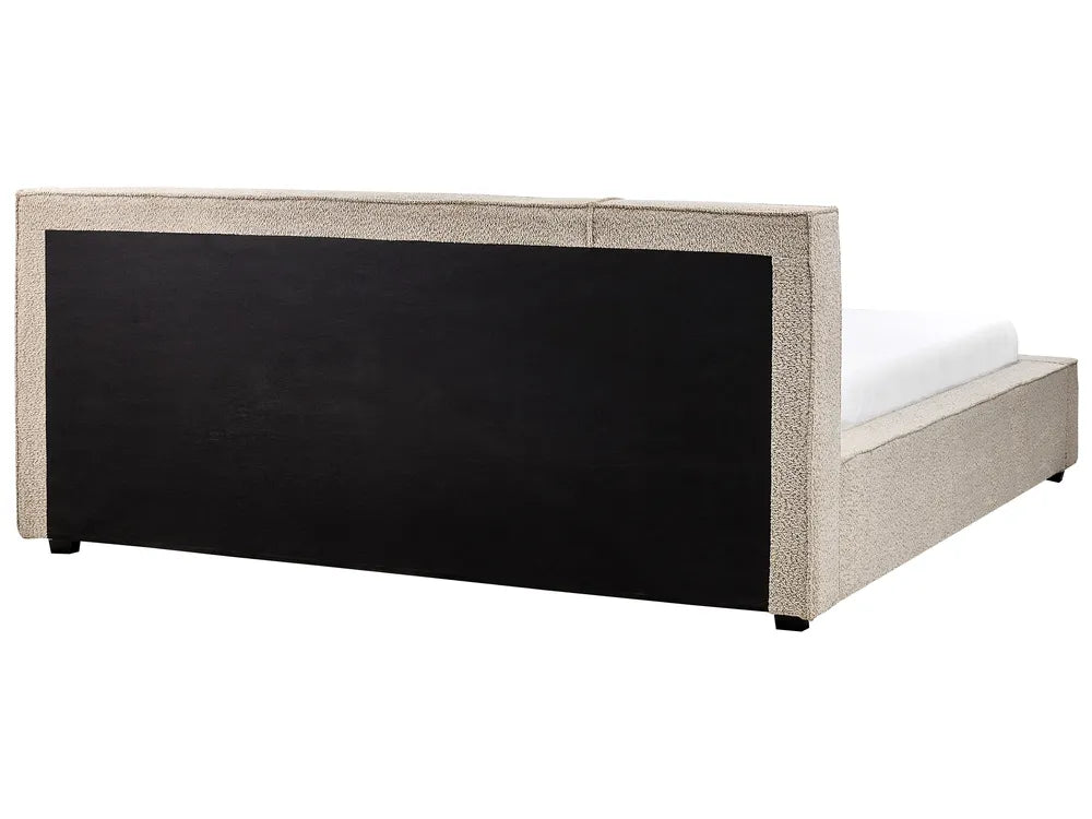 Bed Boucle 180 x 200 cm (EU Super King) Taupe Eyre